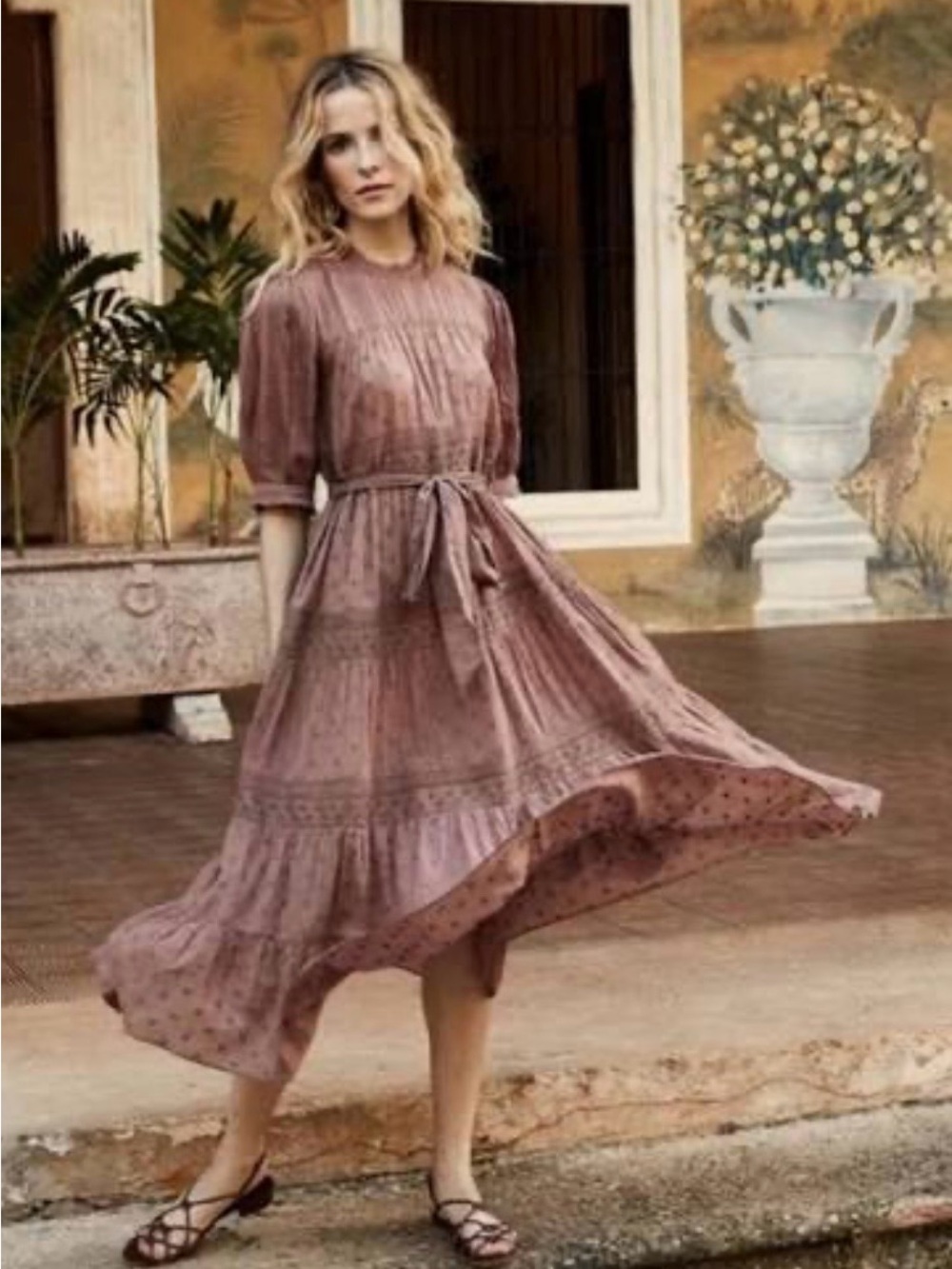 DÔEN NWT Minetta Dress in Canyon Dusty Rose - Size Medium - Picture 3 of 6